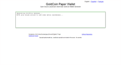 Desktop Screenshot of goldcoinwallet.com