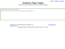 Tablet Screenshot of goldcoinwallet.com
